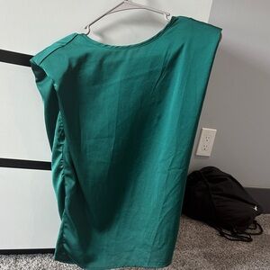 Elegant One-Shoulder Teal Dress